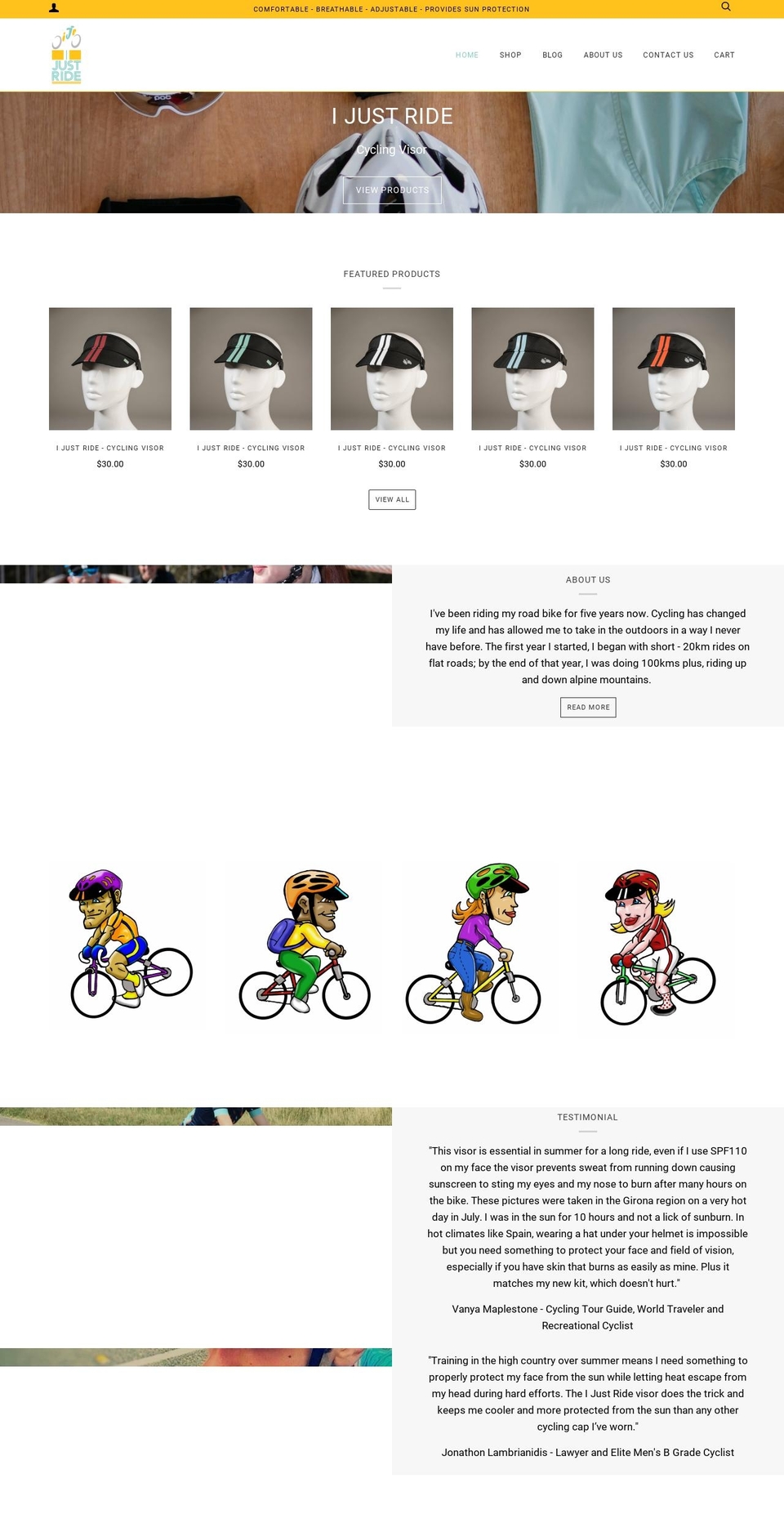 THF-DEV Shopify theme site example i-just-ride.myshopify.com