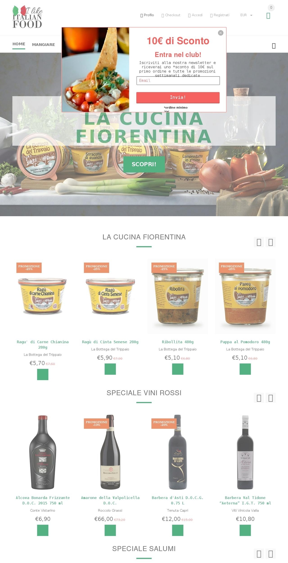 November Shopify theme site example i-like-italian-food.myshopify.com