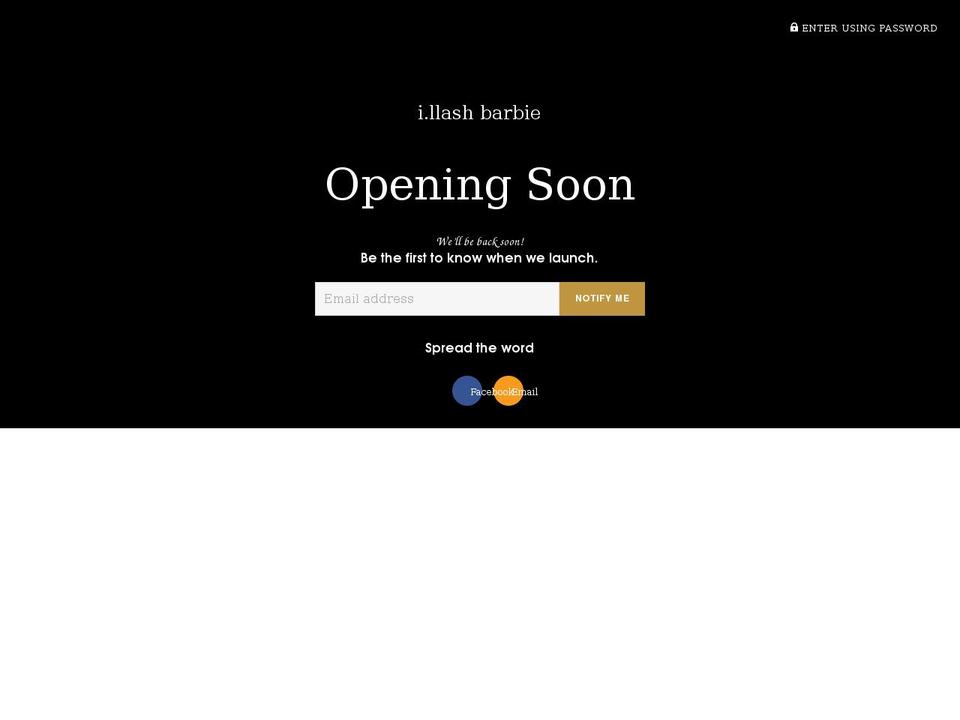 Eves-cloud-variants v Shopify theme site example i-llash-barbie.myshopify.com