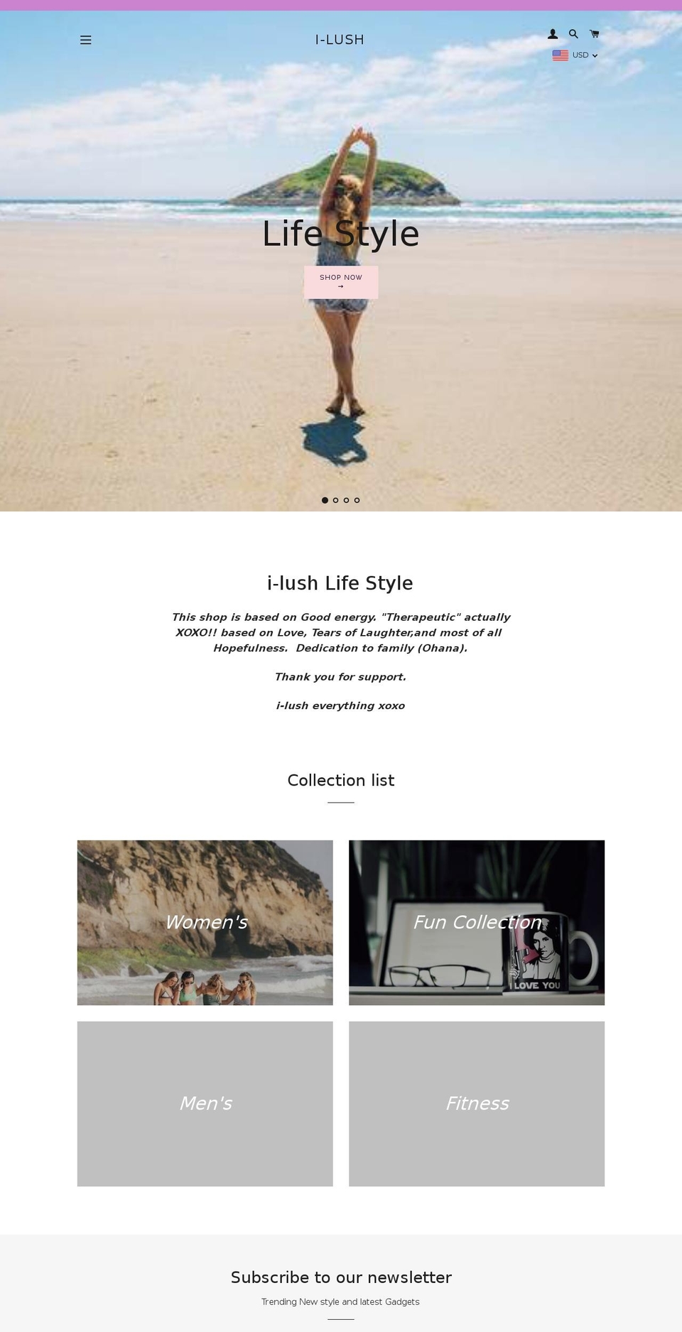 i-lush.com — Shopify storefront screenshot