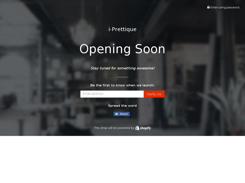 i-prettique.com shopify website screenshot