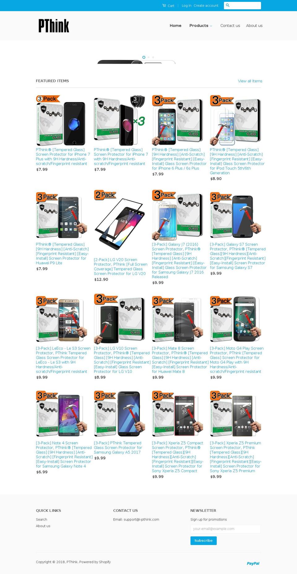 i-pthink.com — Shopify storefront screenshot