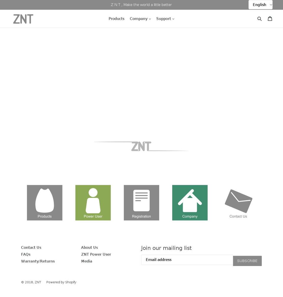 i-znt.com — Shopify storefront screenshot