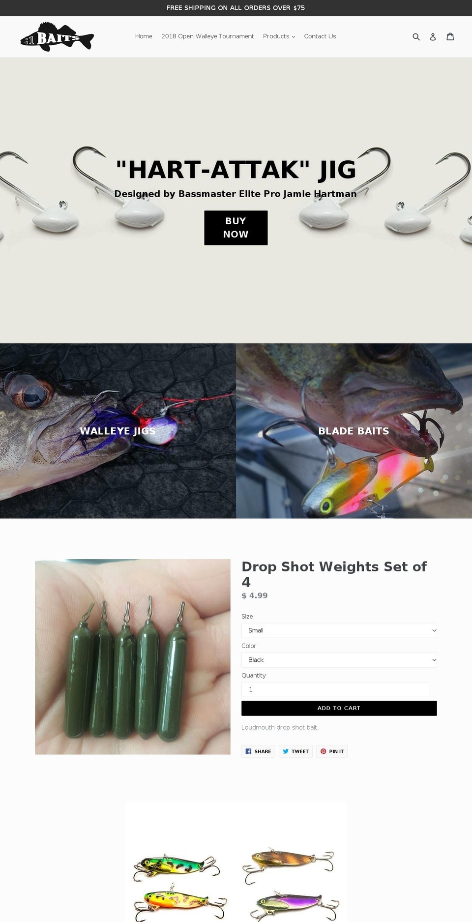 i1baits.com shopify website screenshot