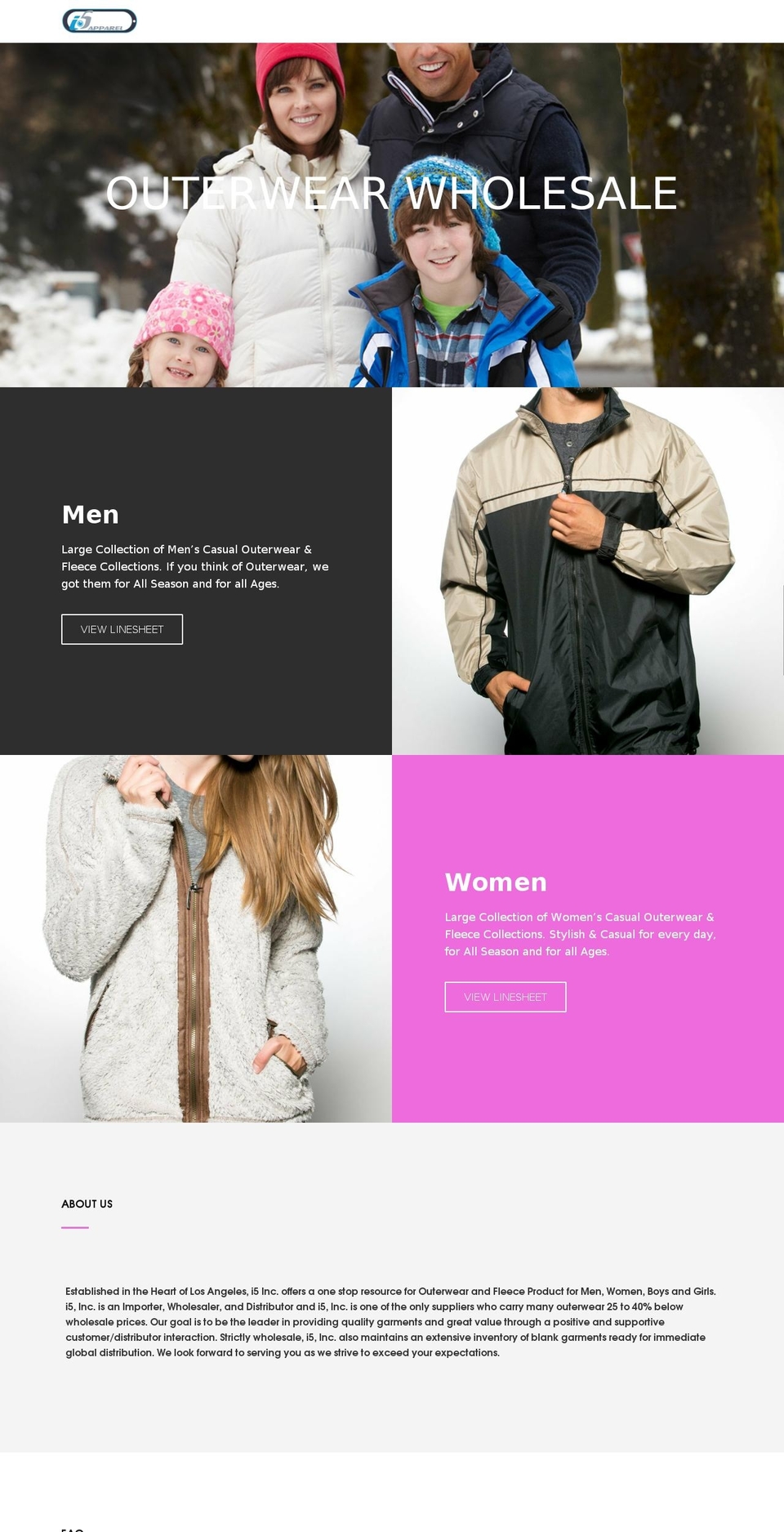 i5outerwear.com shopify website screenshot
