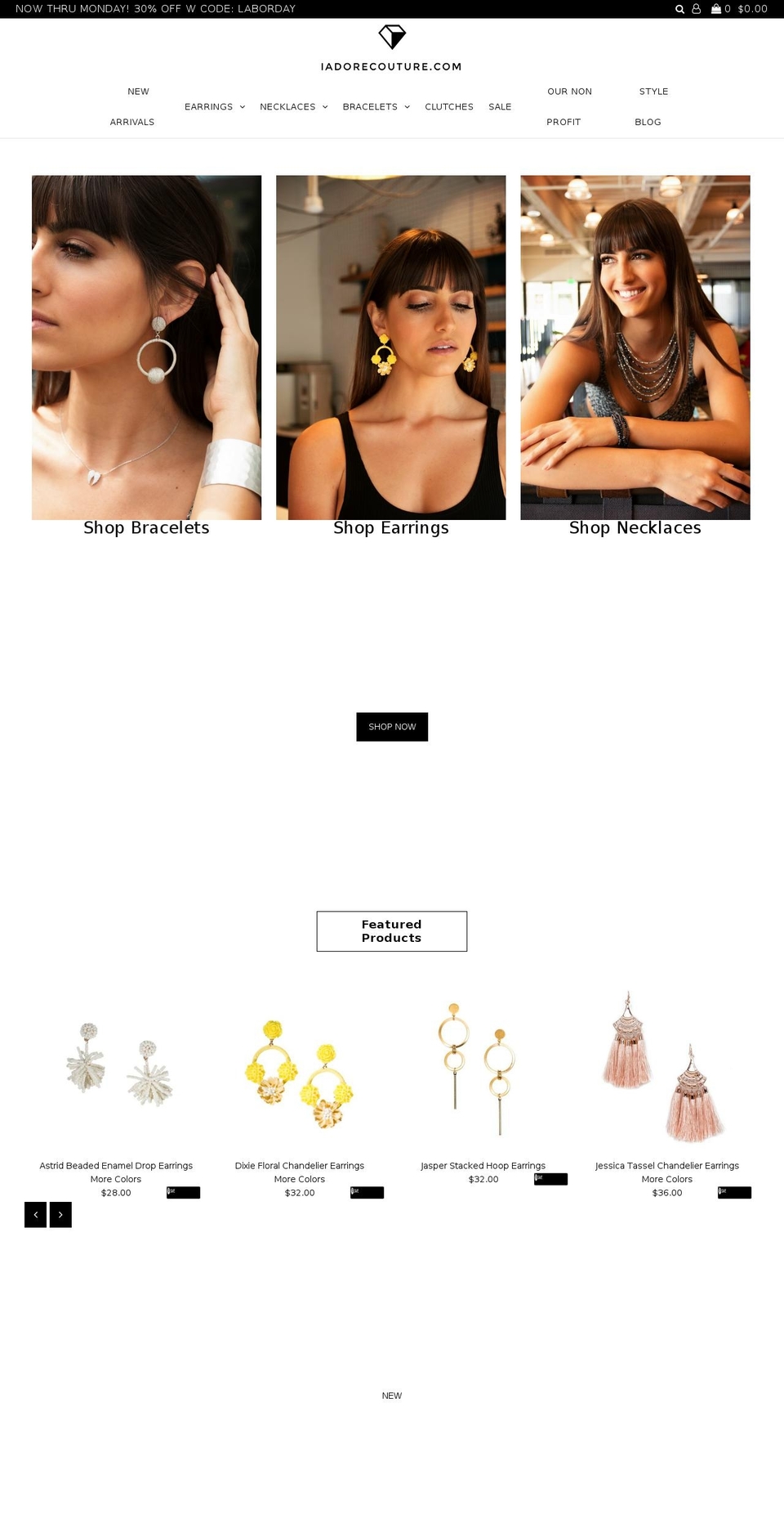 iadorecouture.com — Shopify storefront screenshot