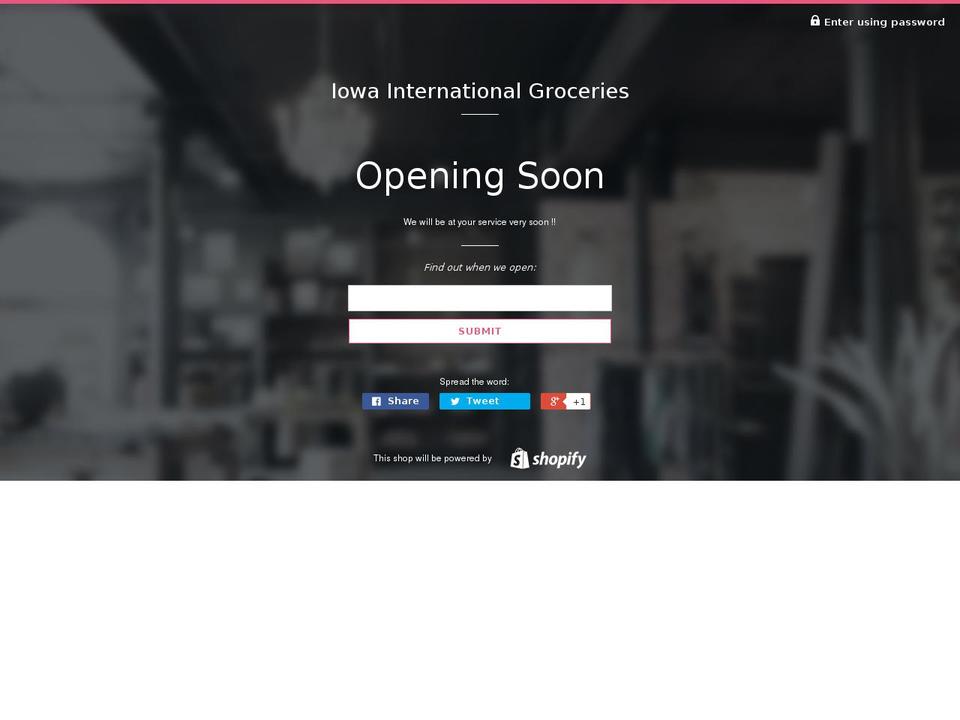 iagrocery.com shopify website screenshot