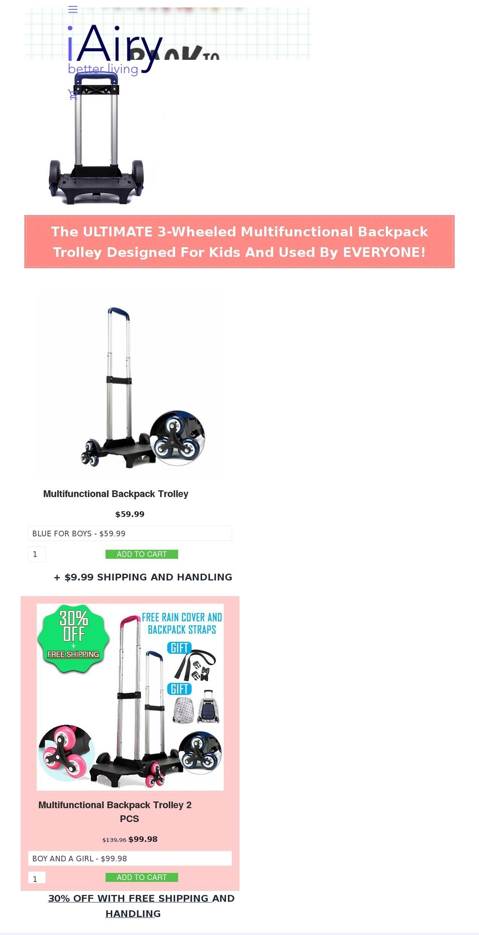 iairy.com — Shopify storefront screenshot