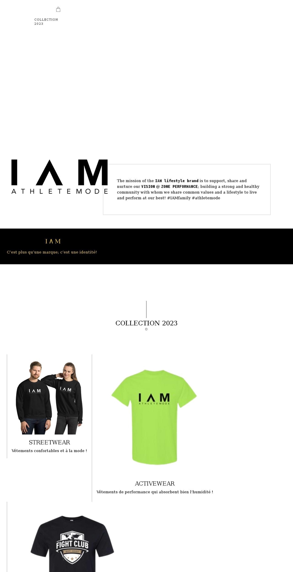 iam-athletemode.com shopify website screenshot