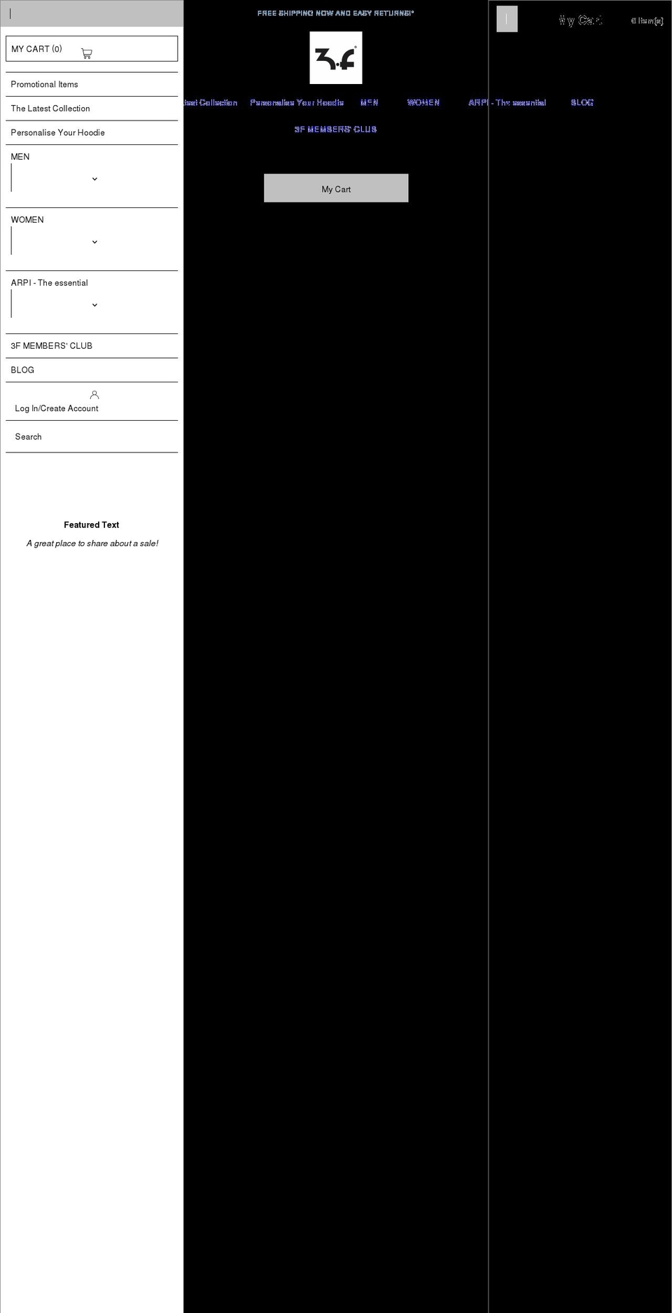 iam3f.com — Shopify storefront screenshot