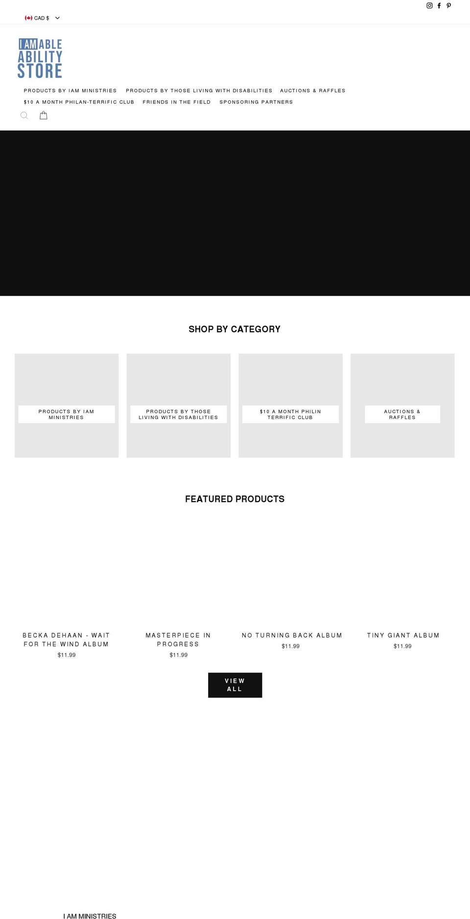 iamablestore.com shopify website screenshot