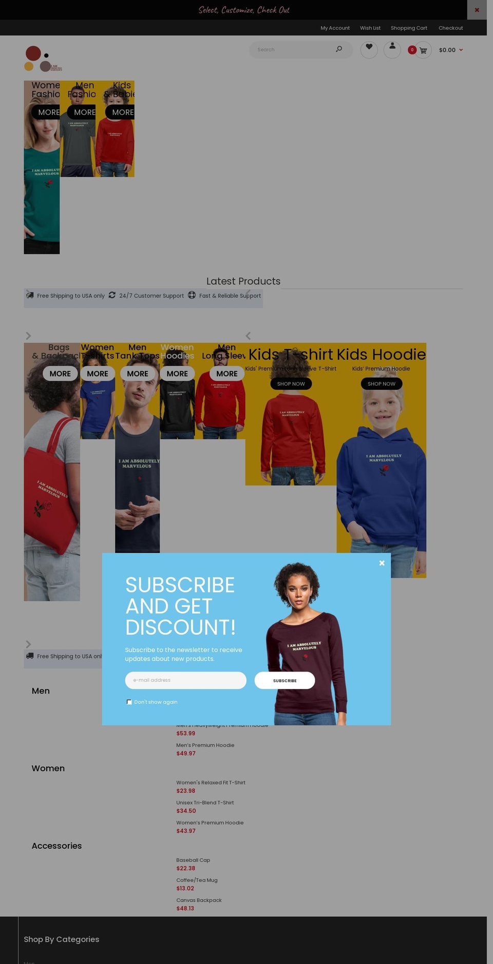iamabsolutelymarvelous.com shopify website screenshot