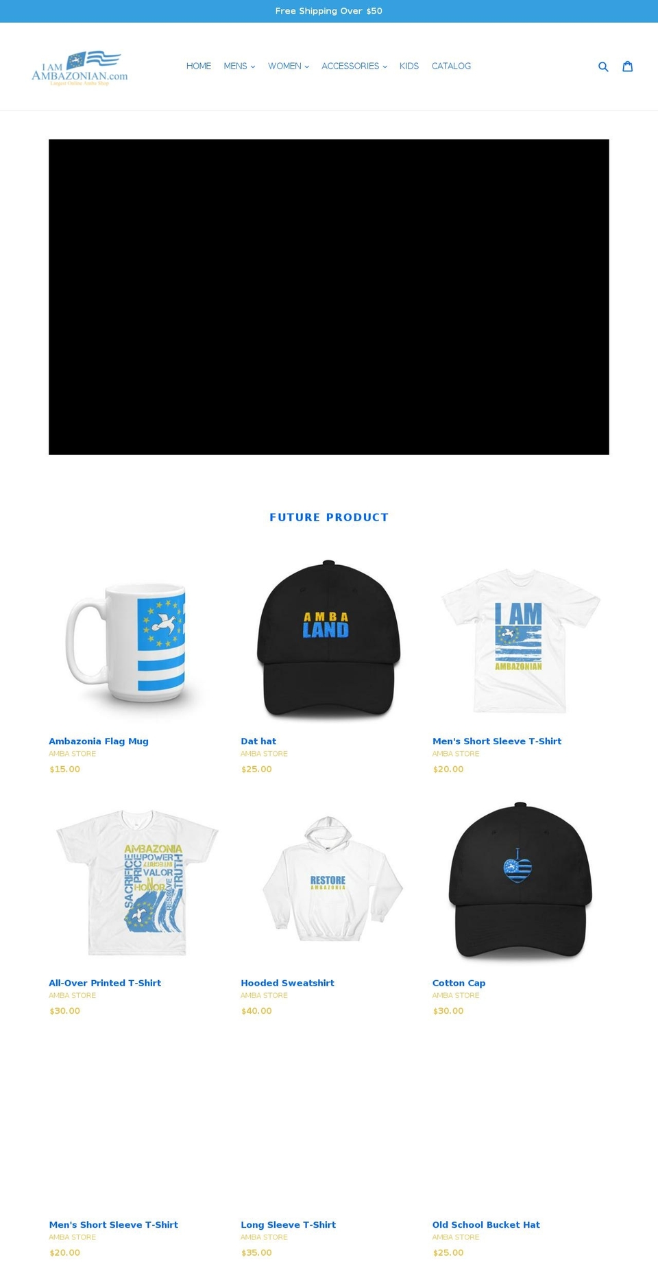 iamambazonian.com shopify website screenshot