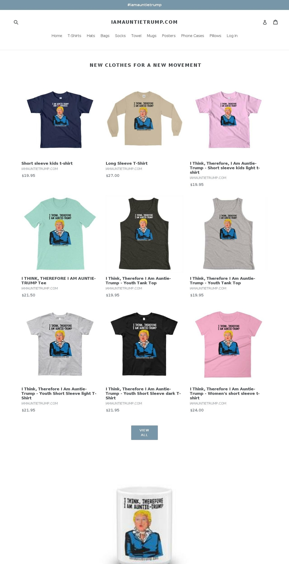 iamauntietrump.com — Shopify storefront screenshot