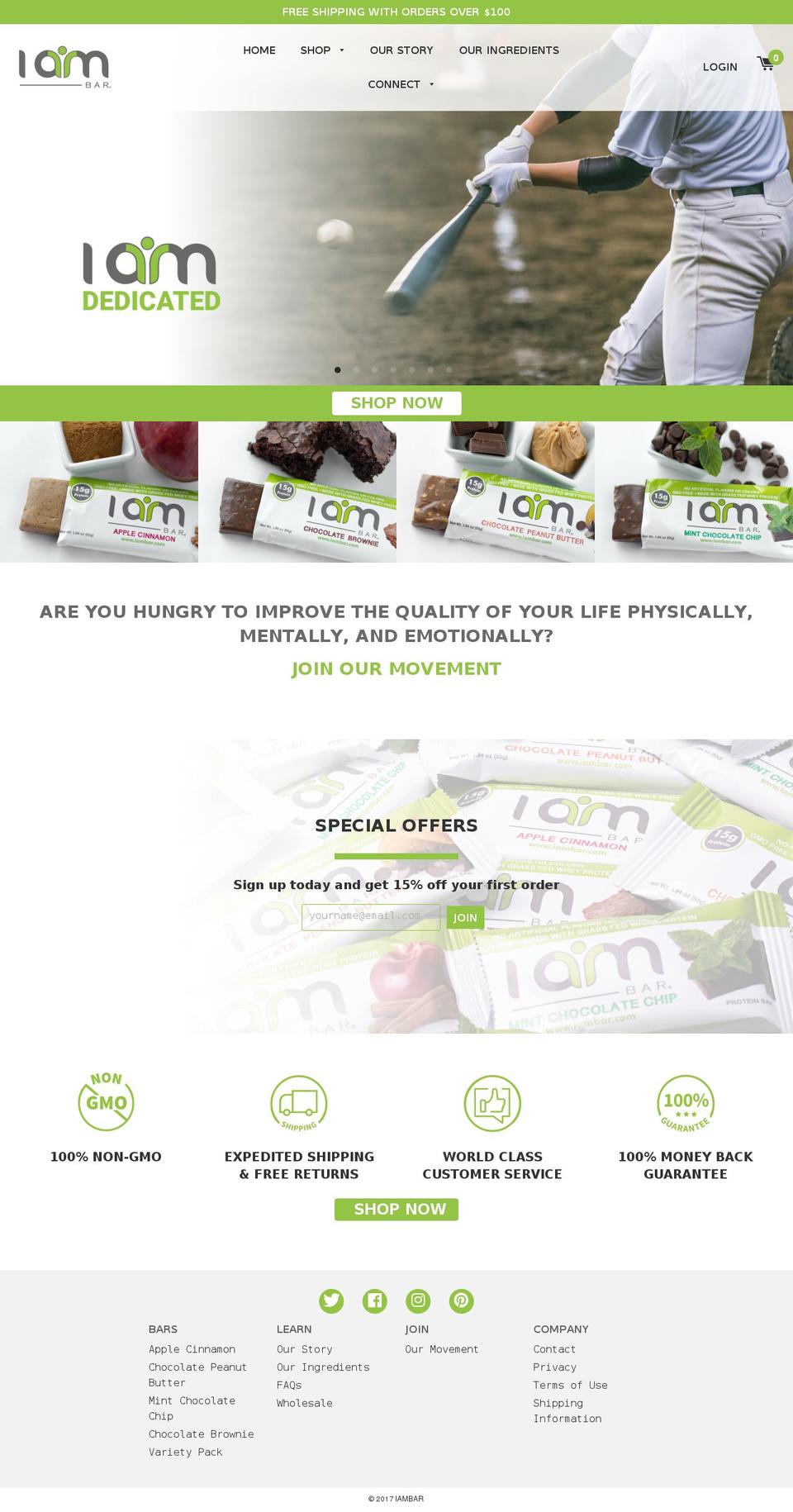 iambar.com shopify website screenshot