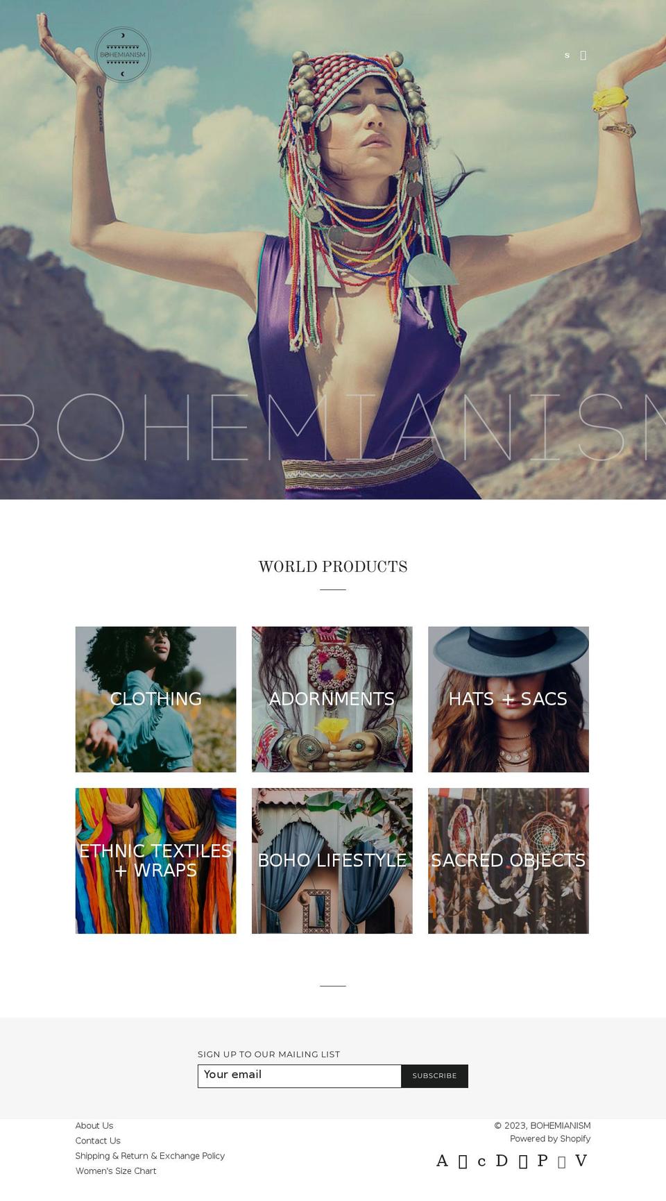 iambohemianism.com — Shopify storefront screenshot