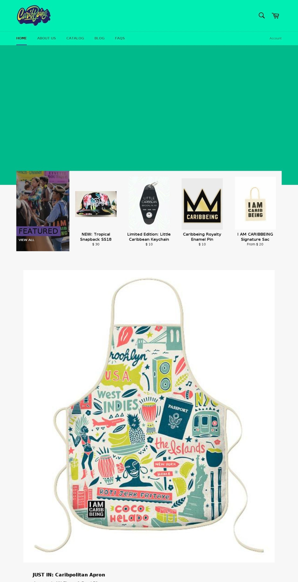 iamcaribbeing.com shopify website screenshot