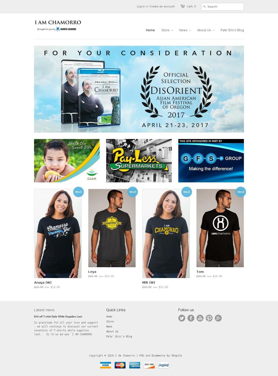iamchamorro.org shopify website screenshot