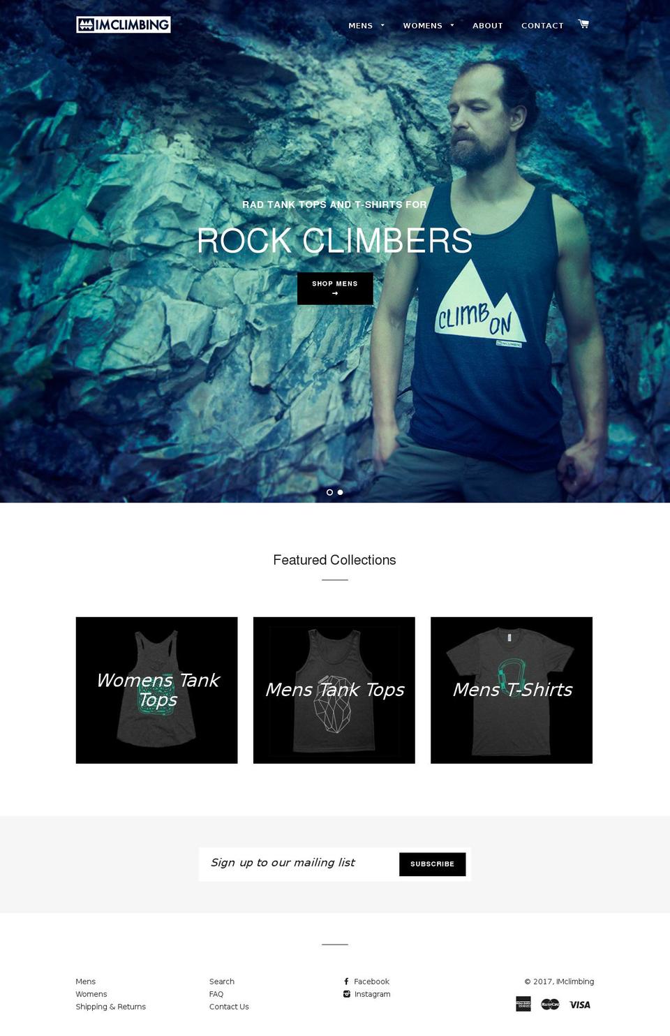 iamclimber.com shopify website screenshot