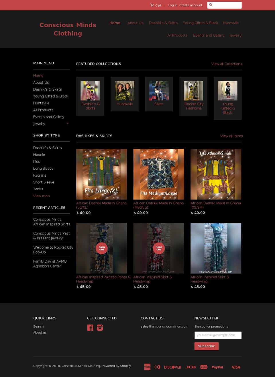 iamconsciousminds.com — Shopify storefront screenshot