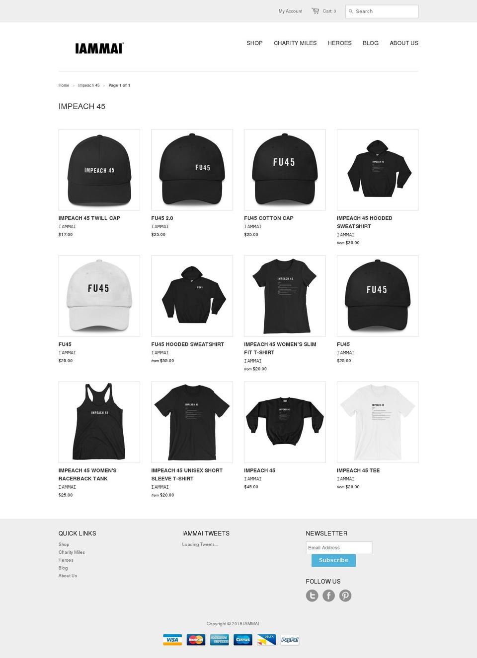 iamdelusional.com — Shopify storefront screenshot