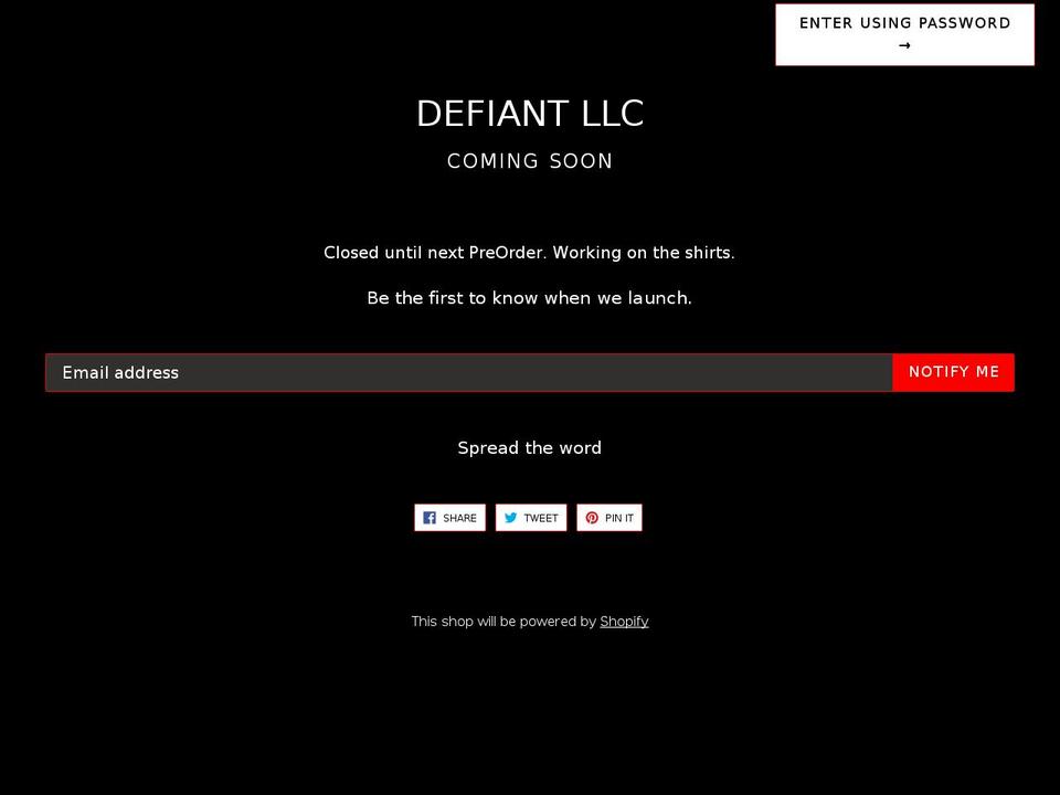 iamdft.com — Shopify storefront screenshot
