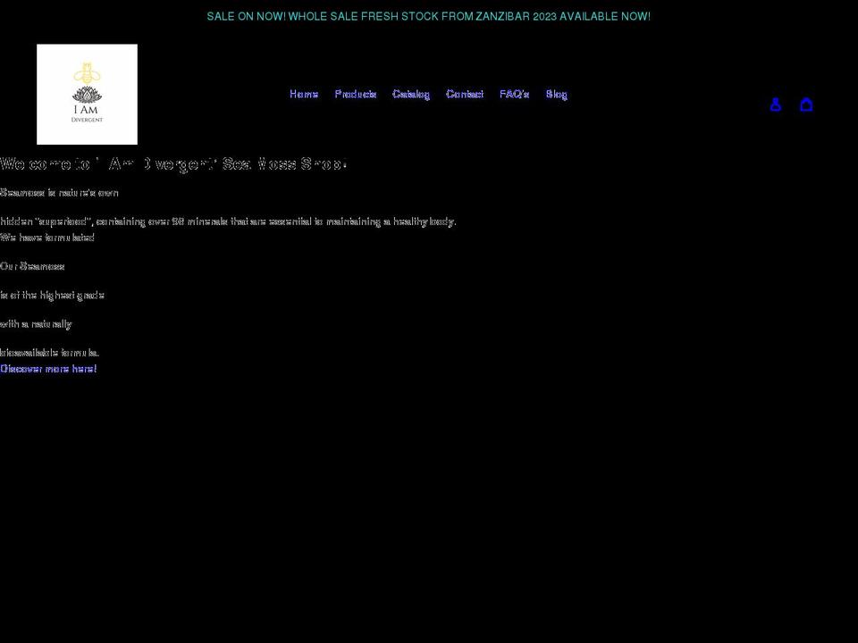 iamdivergent.org shopify website screenshot