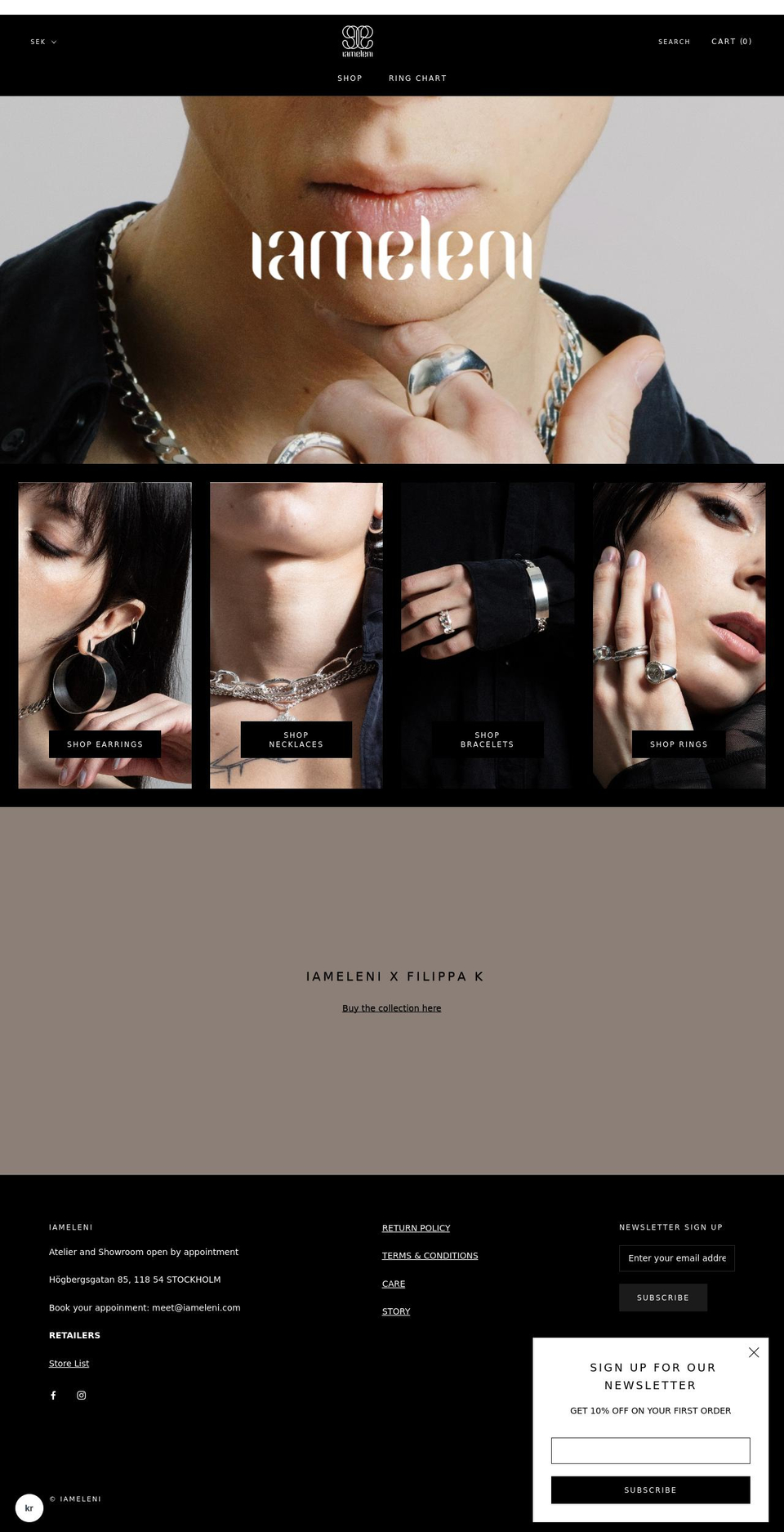 iameleni.com shopify website screenshot