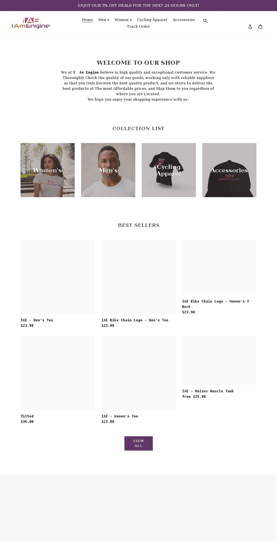 iamengine.com shopify website screenshot