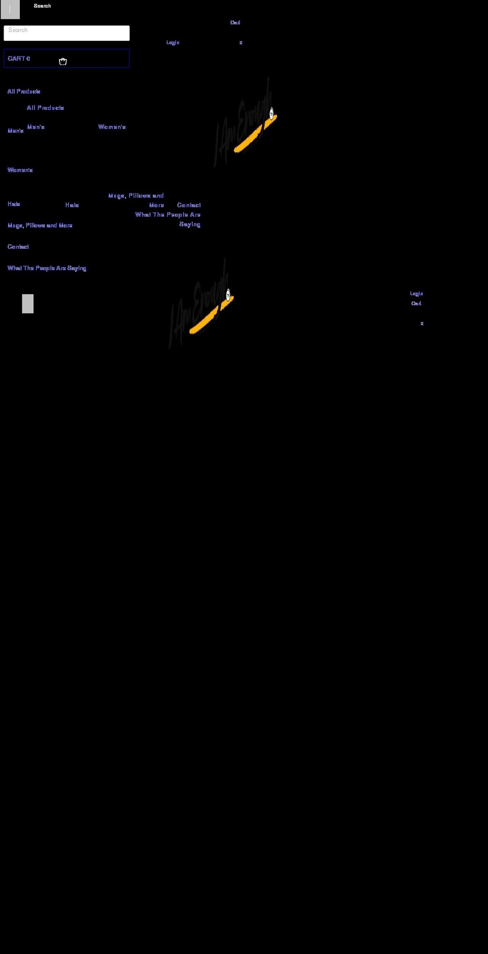 iamenoughcollection.com shopify website screenshot