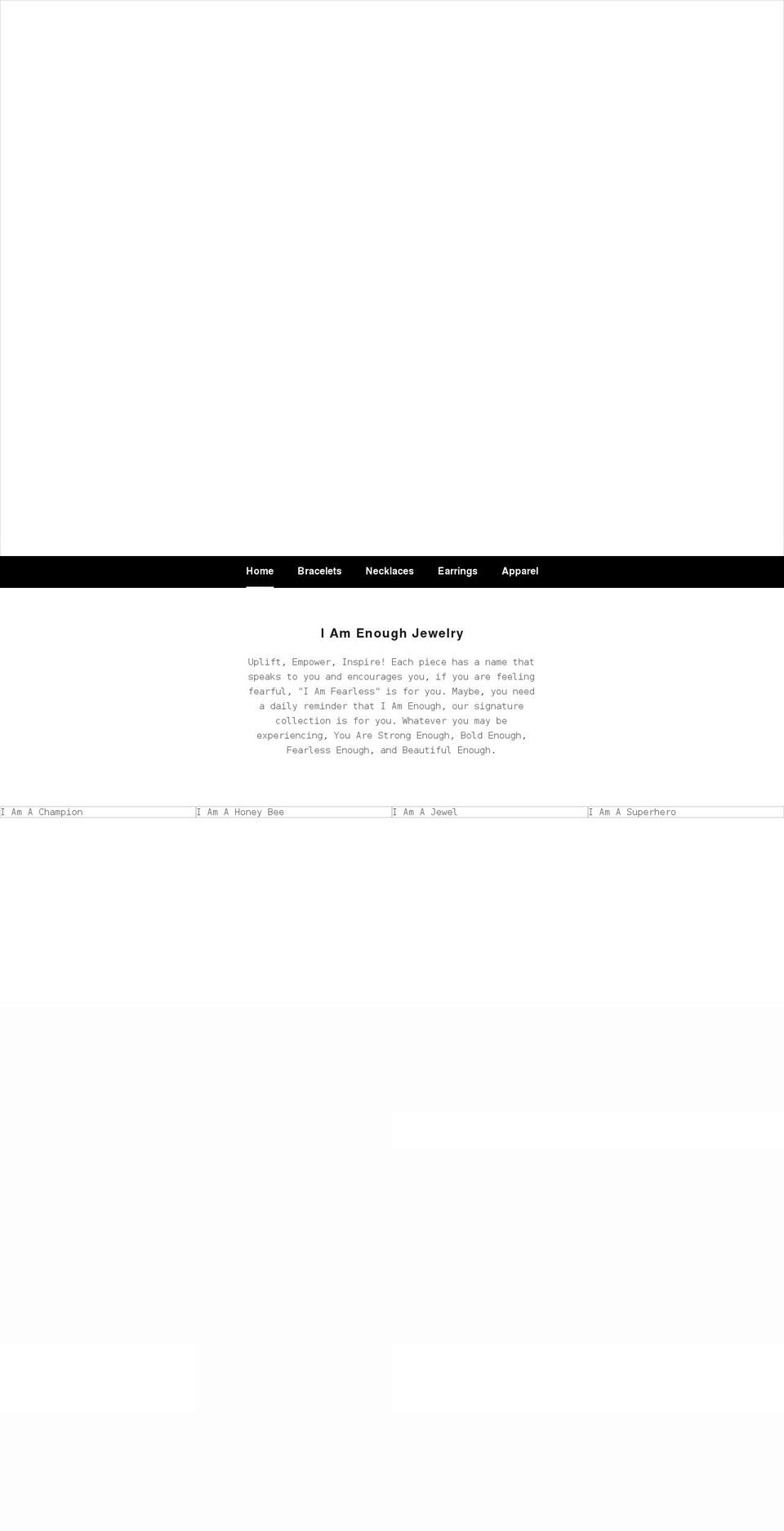 iamenoughjewelry.com shopify website screenshot
