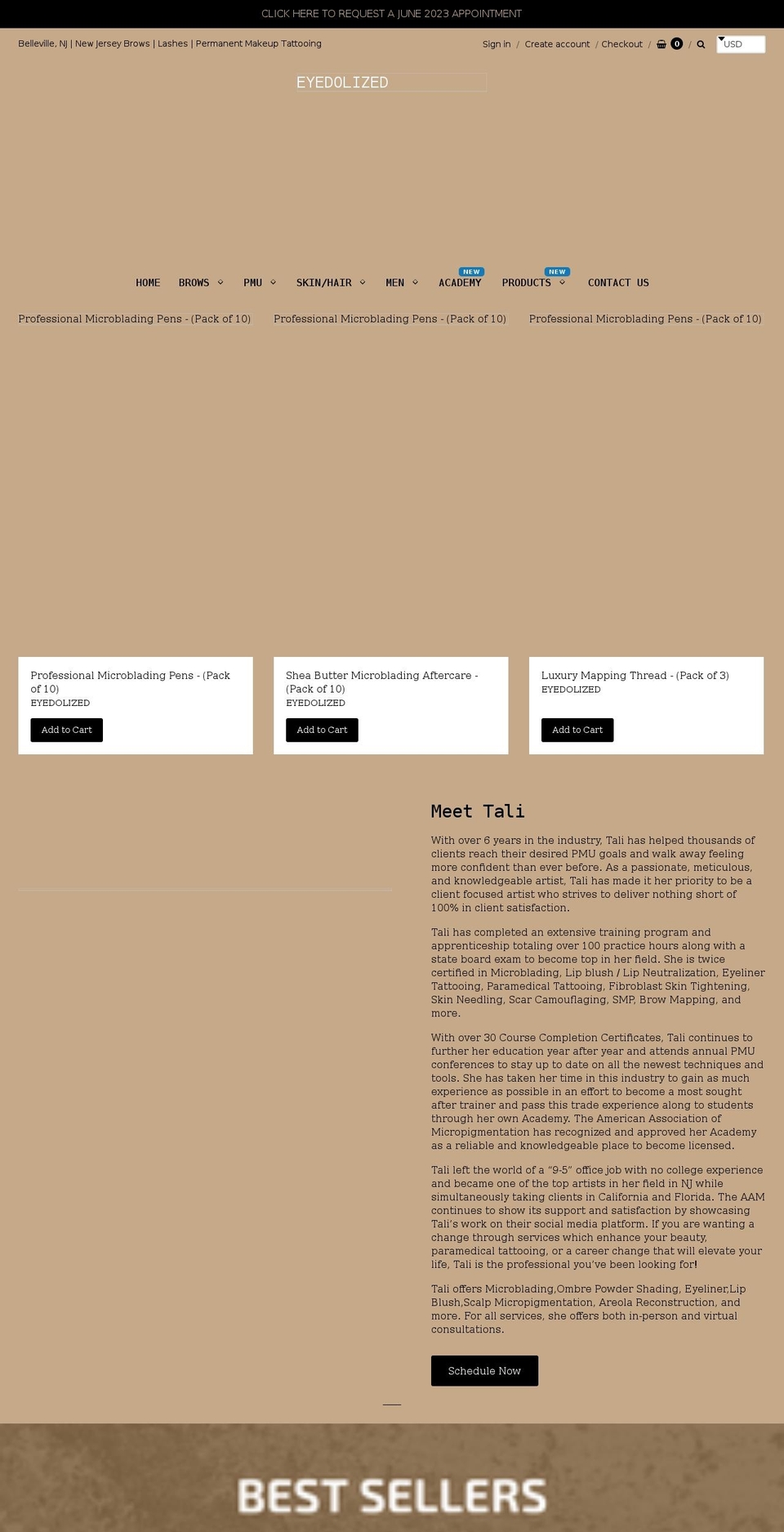 iameyedolized.com shopify website screenshot