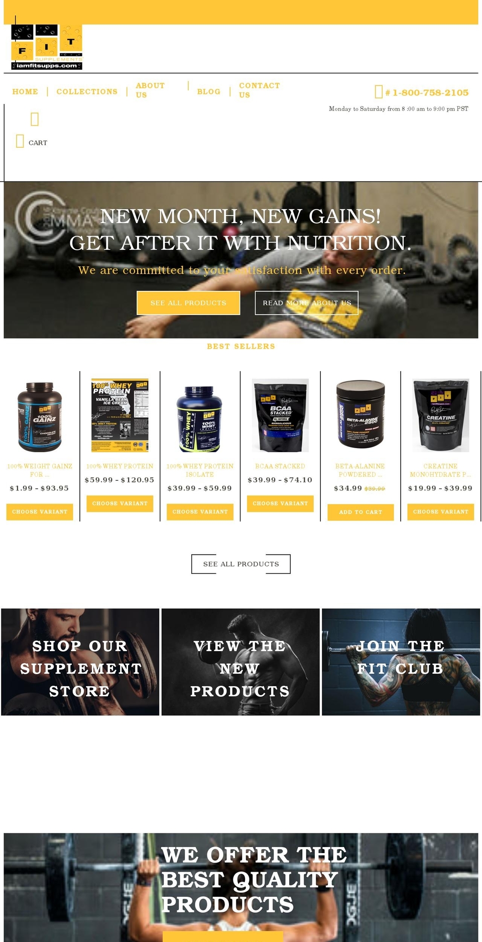 iamfitsupps.com shopify website screenshot