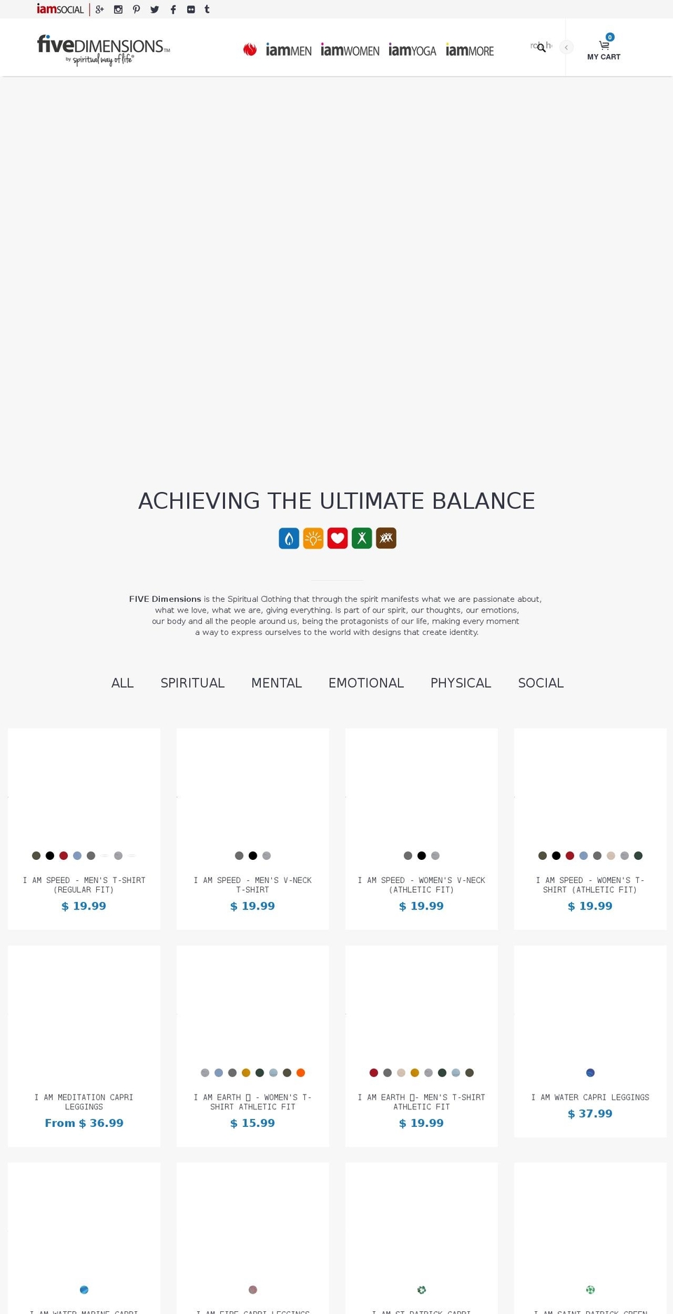 iamfivedimensions.com — Shopify storefront screenshot