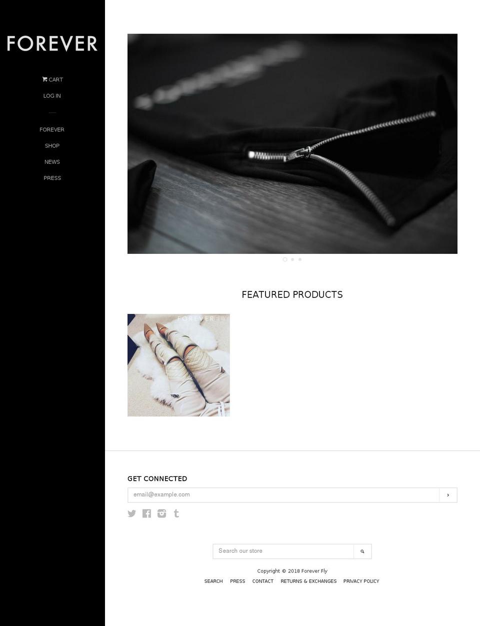 iamforeverfly.com shopify website screenshot
