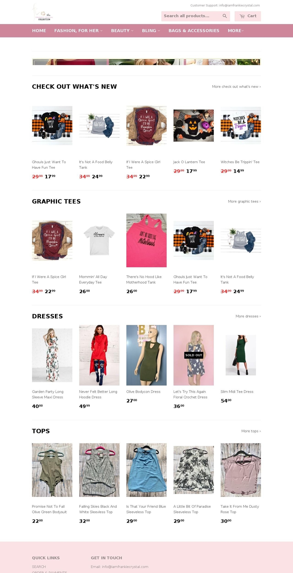 ThemeX Shopify theme site example iamfrankiecrystal.com