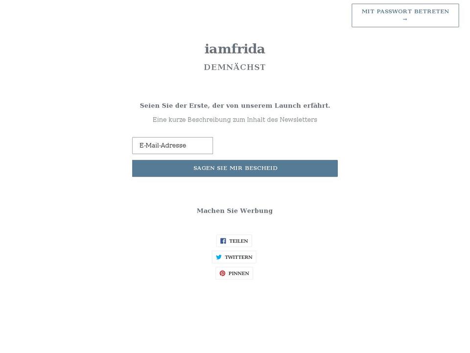 iamfrida.com shopify website screenshot