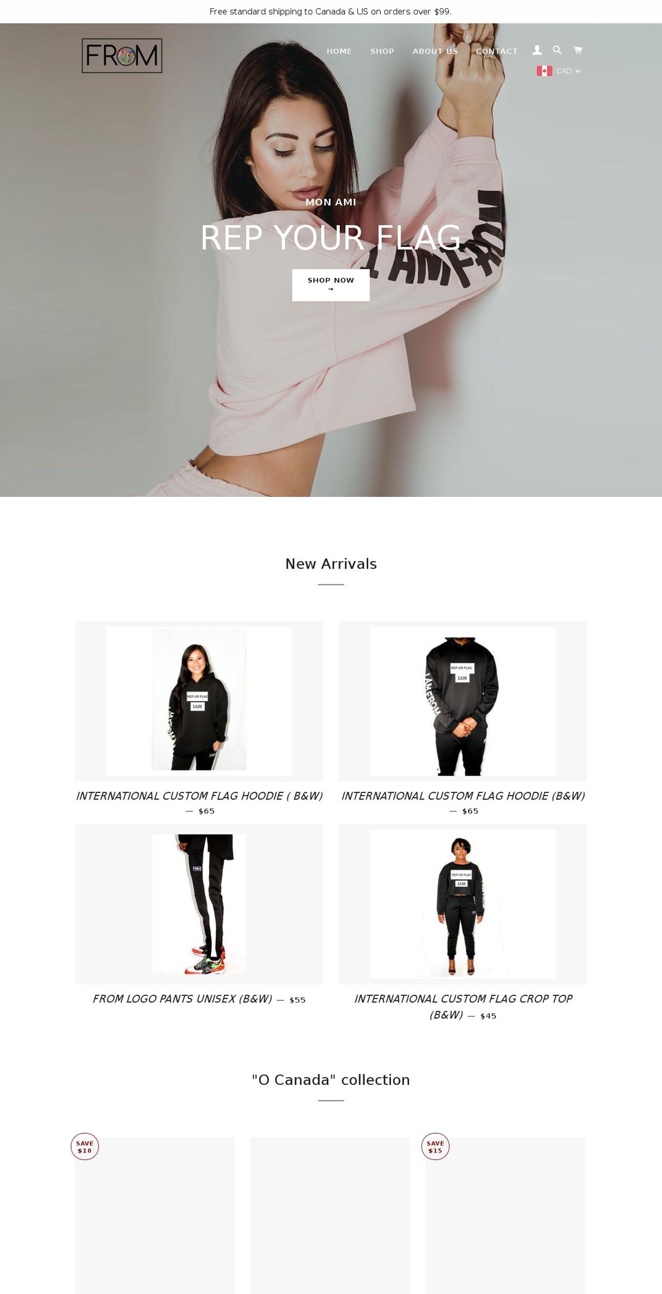 iamfromcollection.com — Shopify storefront screenshot