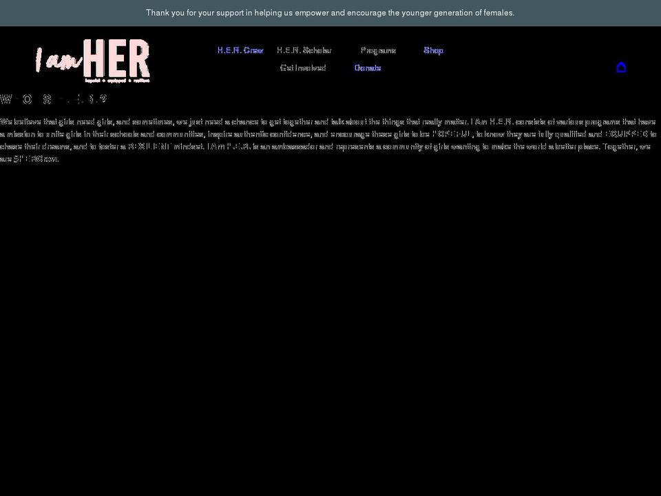 iamher.ca shopify website screenshot