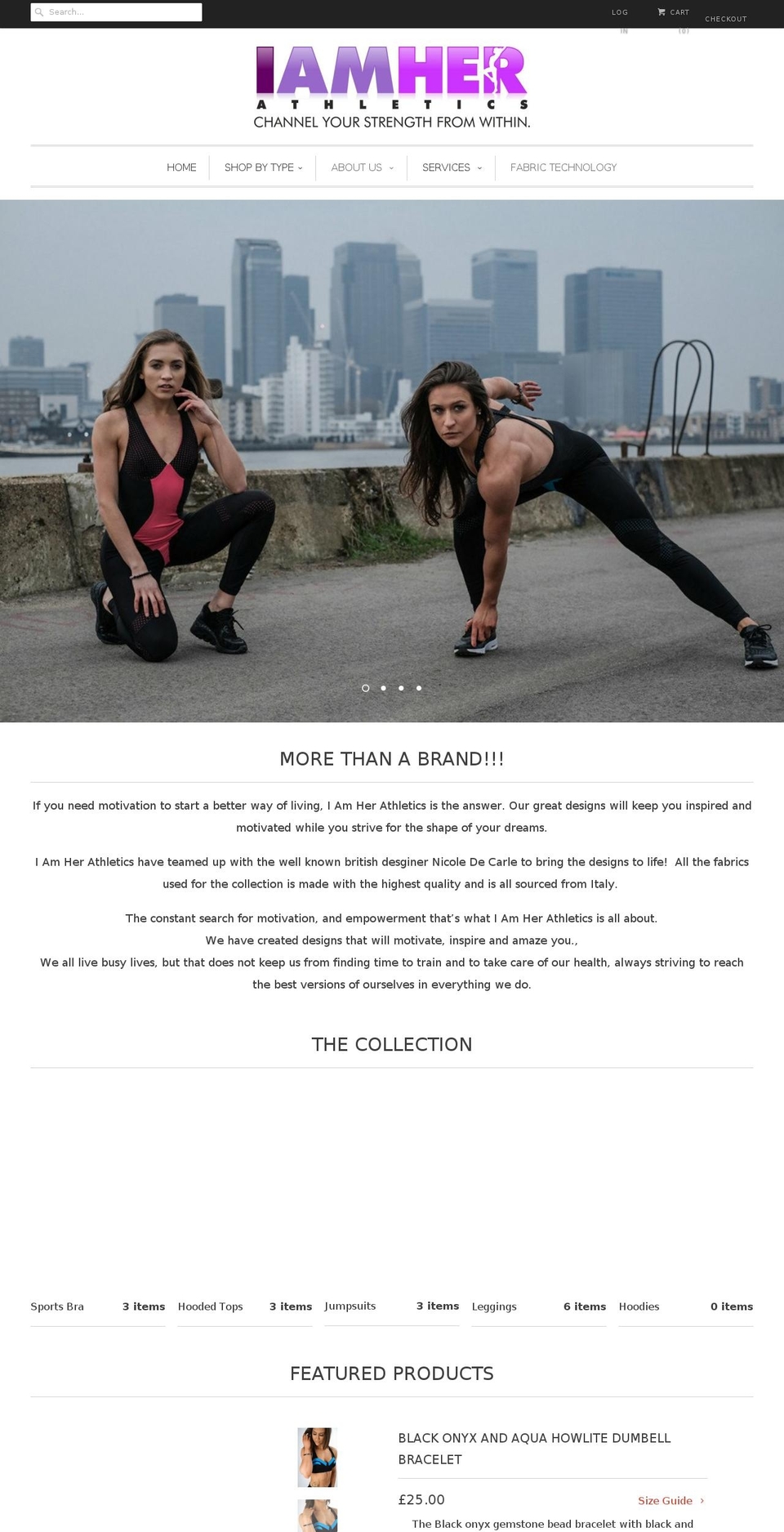 iamherathletics.com shopify website screenshot