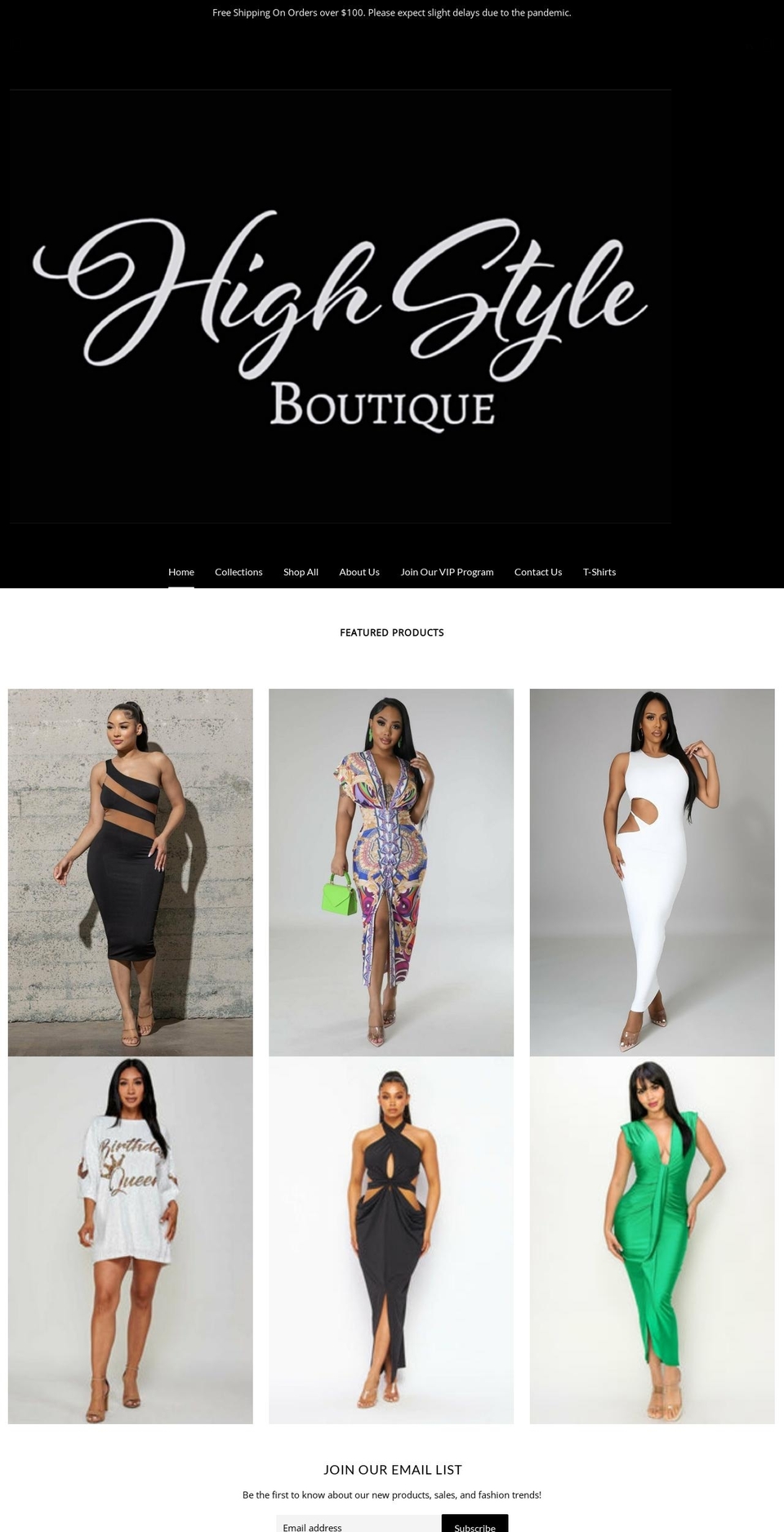 iamhighstyle.com — Shopify storefront screenshot