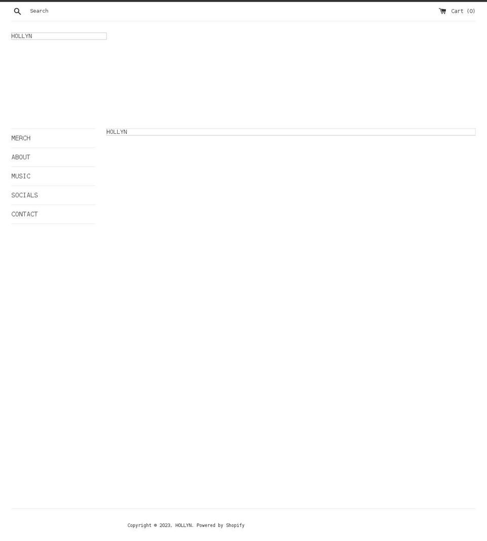 iamhollyn.com shopify website screenshot