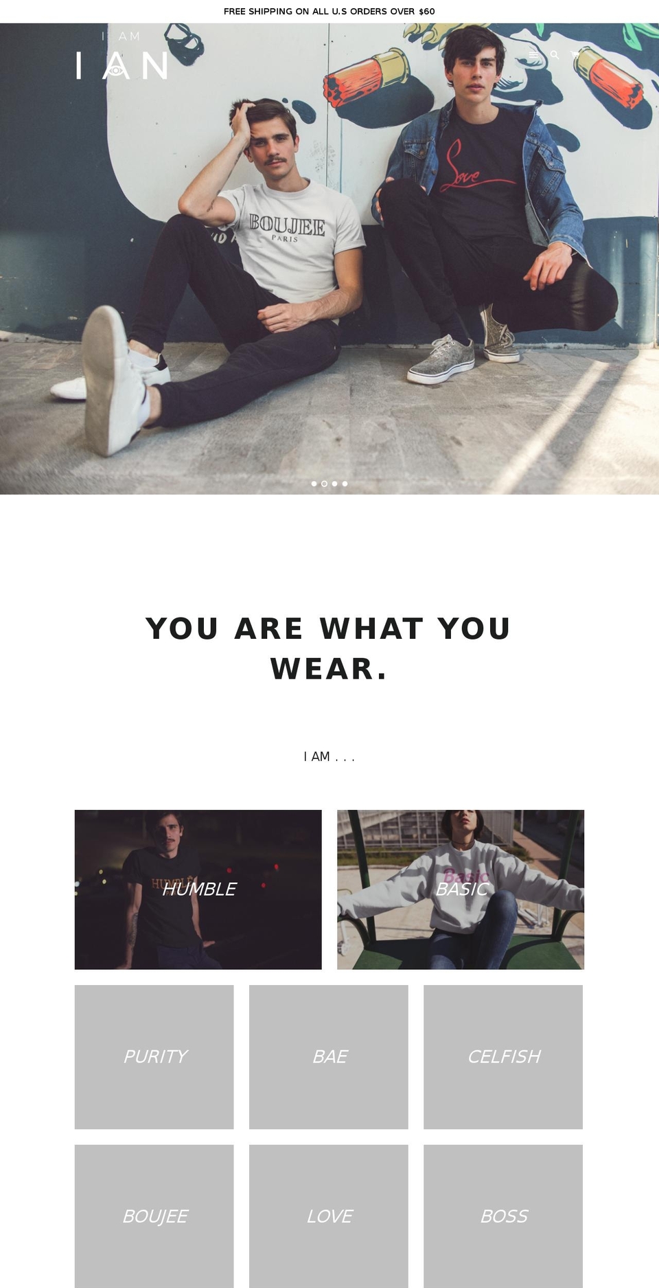 iamiancollection.com — Shopify storefront screenshot