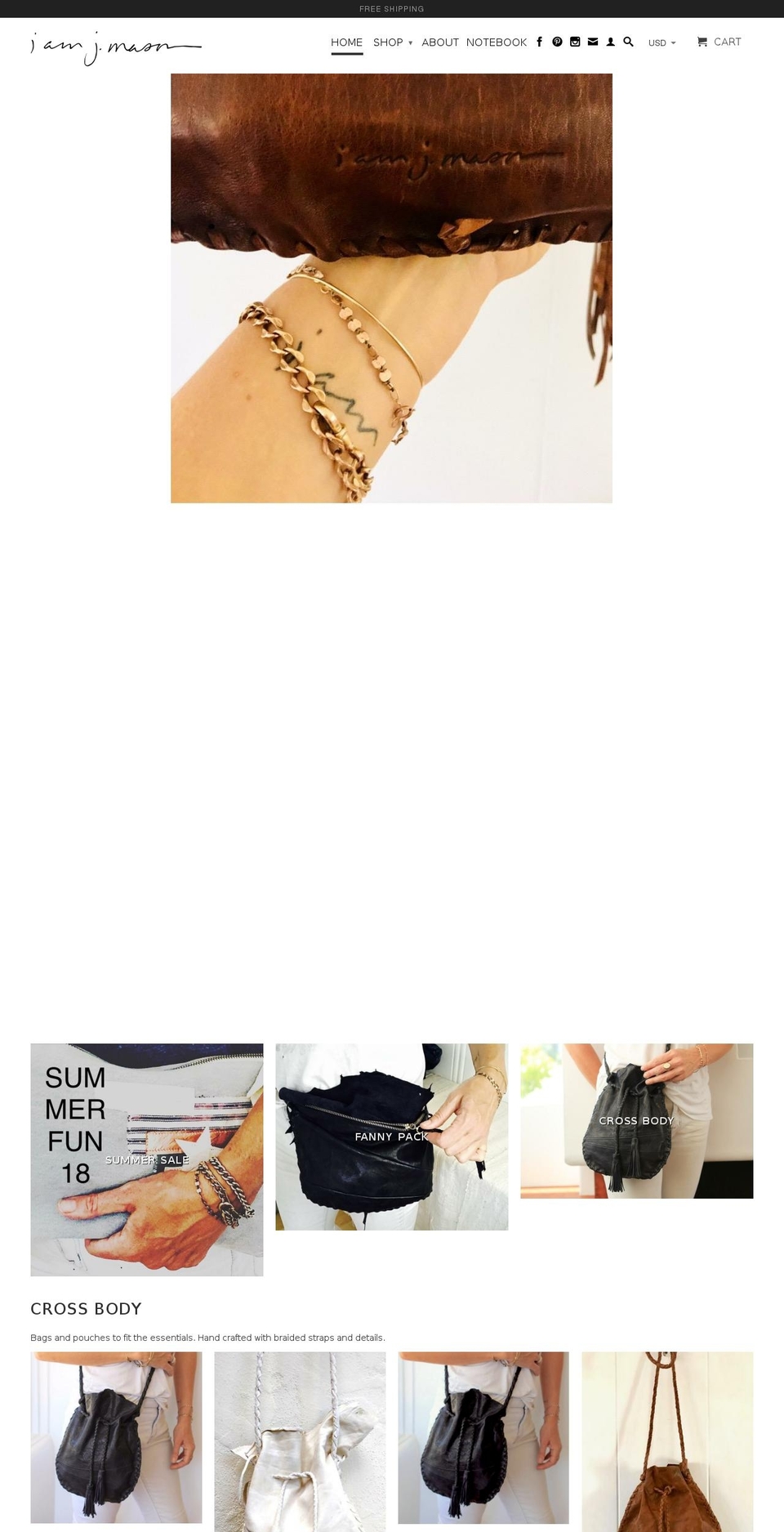 iamjmason.com — Shopify storefront screenshot
