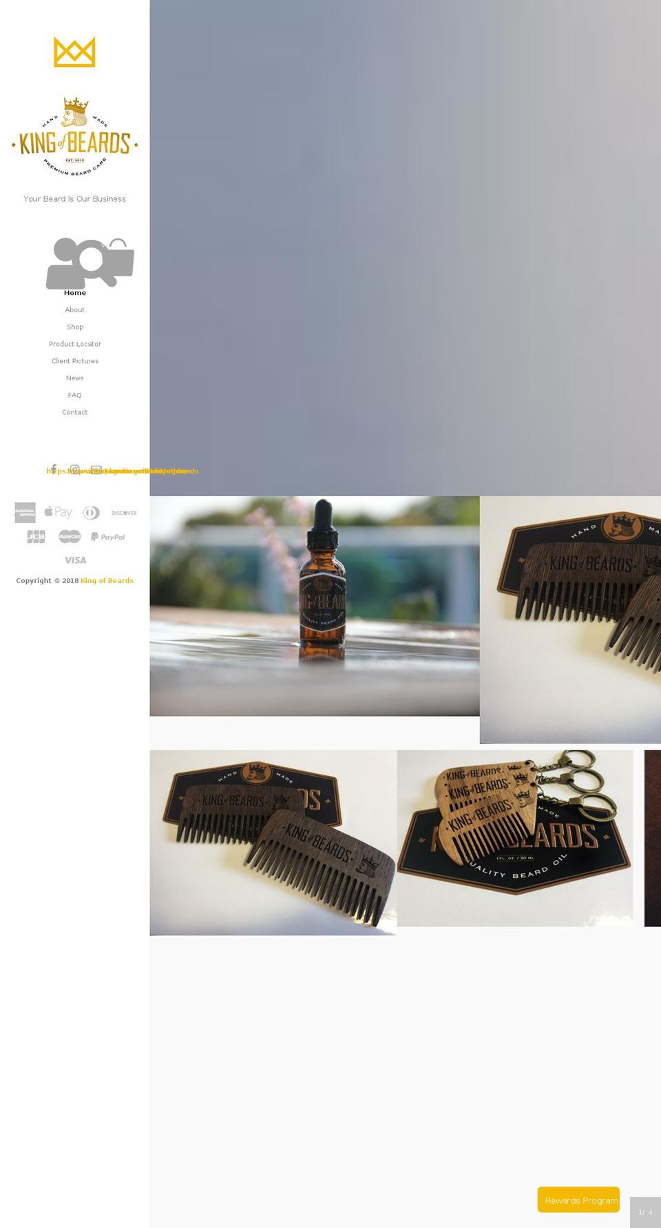 iamkingofbeards.com — Shopify storefront screenshot