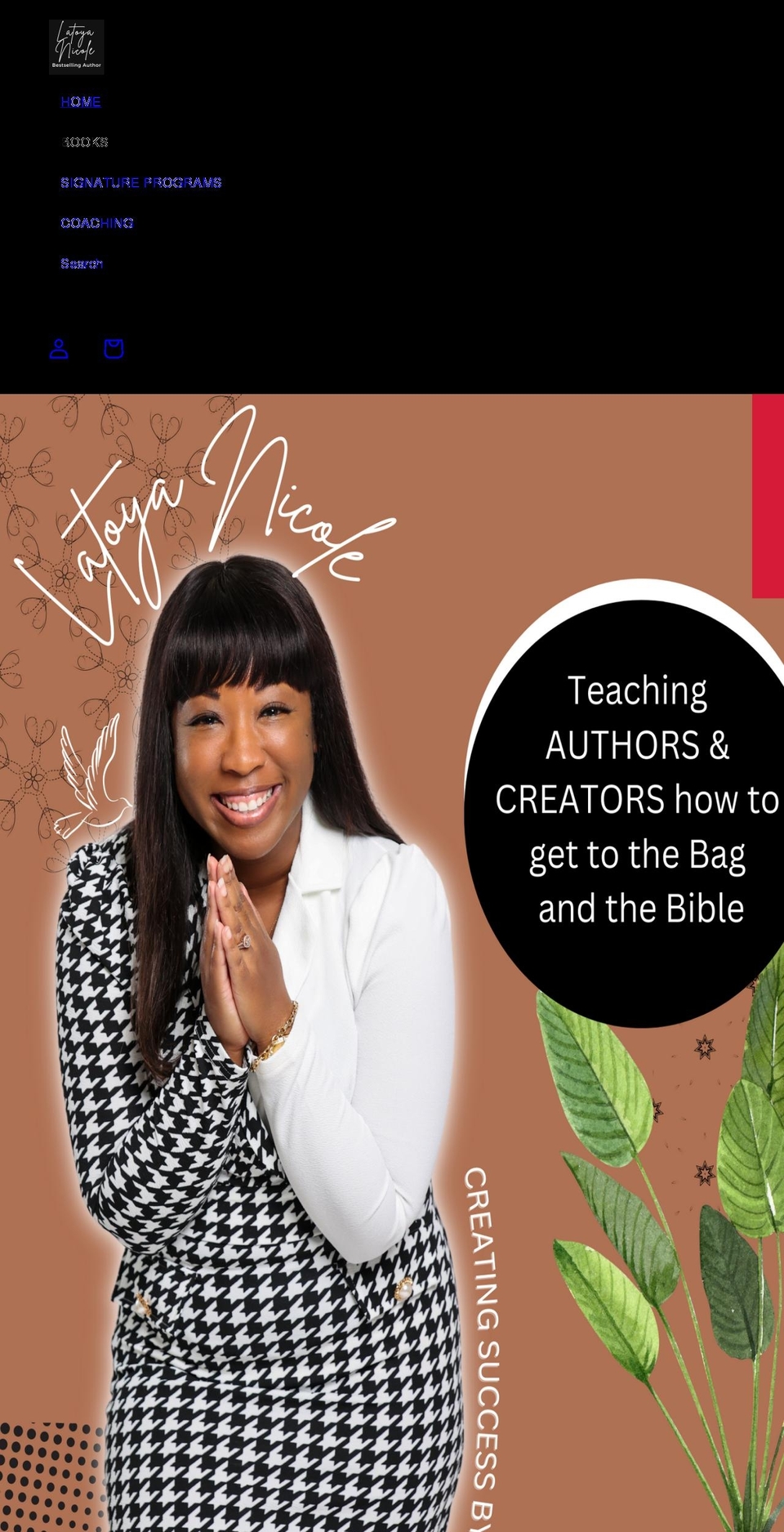 iamlatoyanicole.com — Shopify storefront screenshot