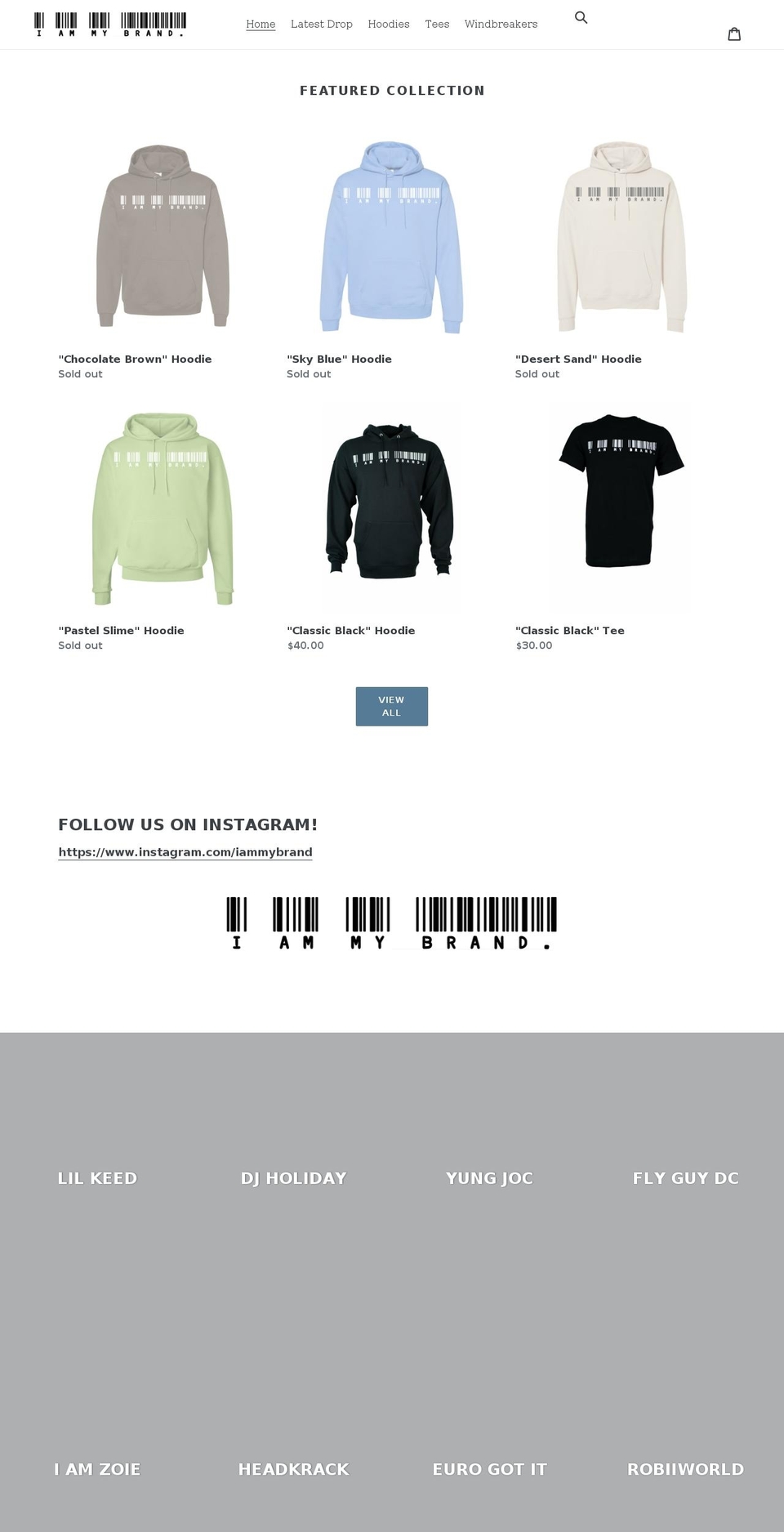 iammybrand.net shopify website screenshot