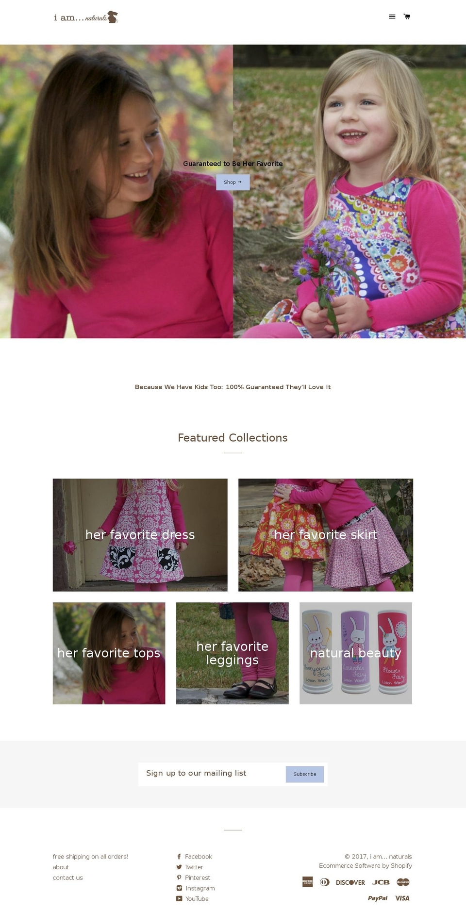 iamnaturals.net shopify website screenshot
