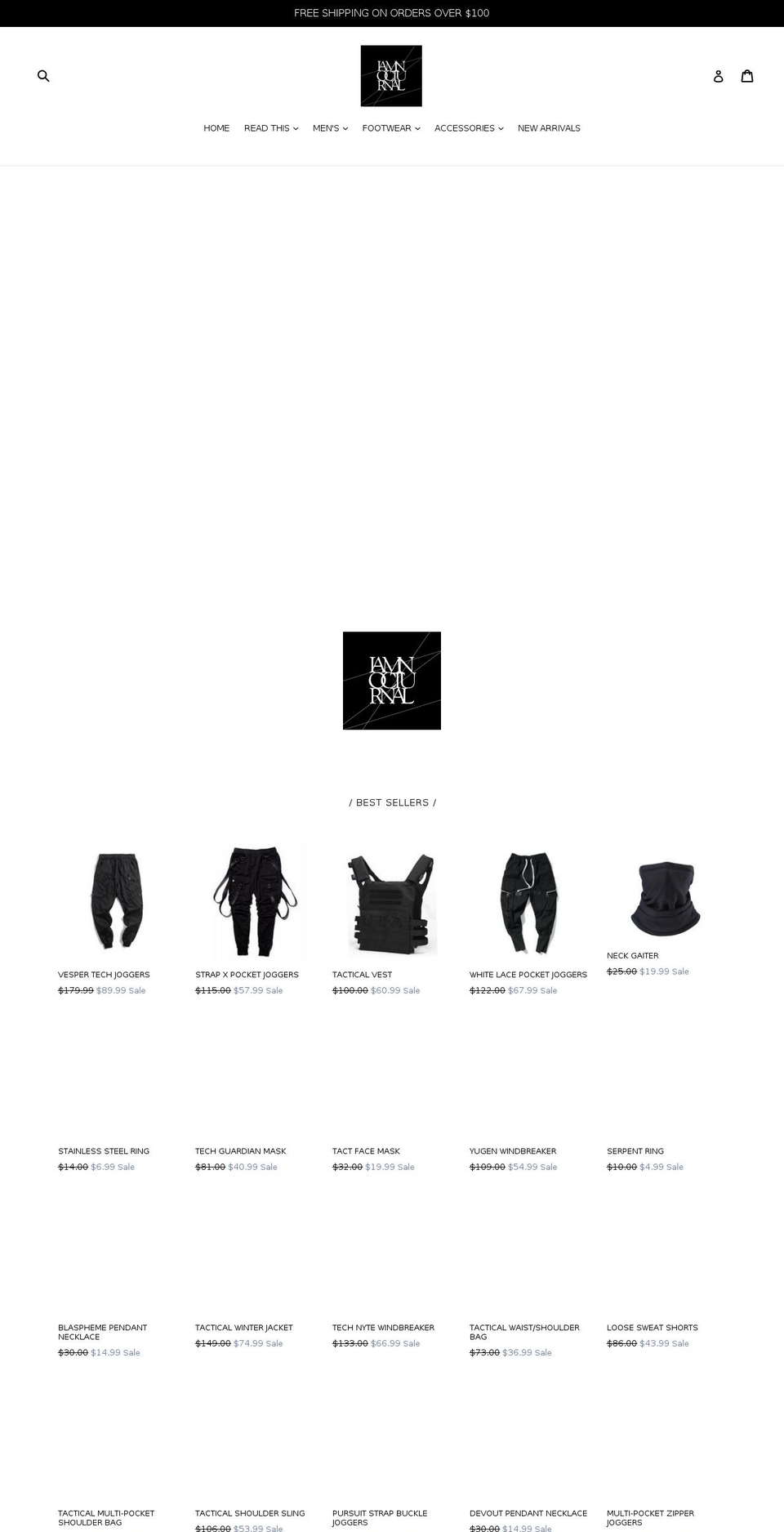 iamnocturnal.com shopify website screenshot