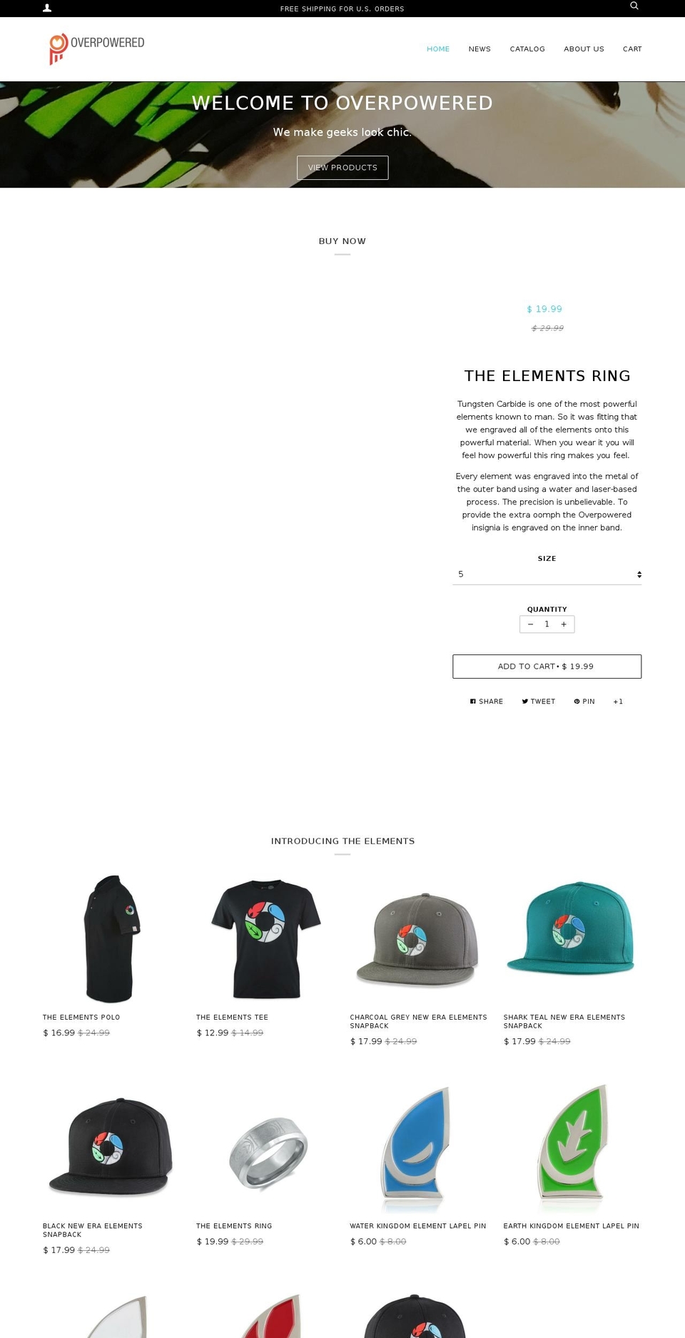 iamoverpowered.com shopify website screenshot